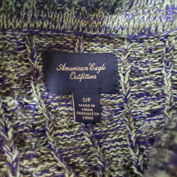 American Eagle Outfitters Womens Sweater S Purple Cable Knit N16 - Picture 5 of 5